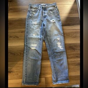 Point sur Distressed Wide Leg Jeans  Size 26 J.Crew
